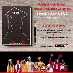 Virtual graduation announcement. Details are in the text above.
